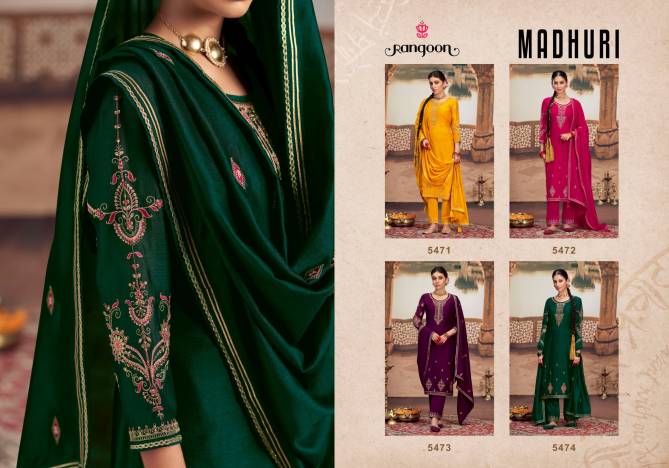 Madhuri By Rangoon Silk Designer Kurti With Bottom Dupatta Wholesale Price In Surat